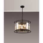 NL91079 Maccia 6 Light Pendant/Ceiling Light Satin Black Clear