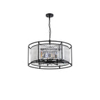 NL91089 Maccia 8 Light Pendant/Ceiling Light Satin Black Clear