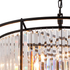 NL91089 Maccia 8 Light Pendant/Ceiling Light Satin Black Clear