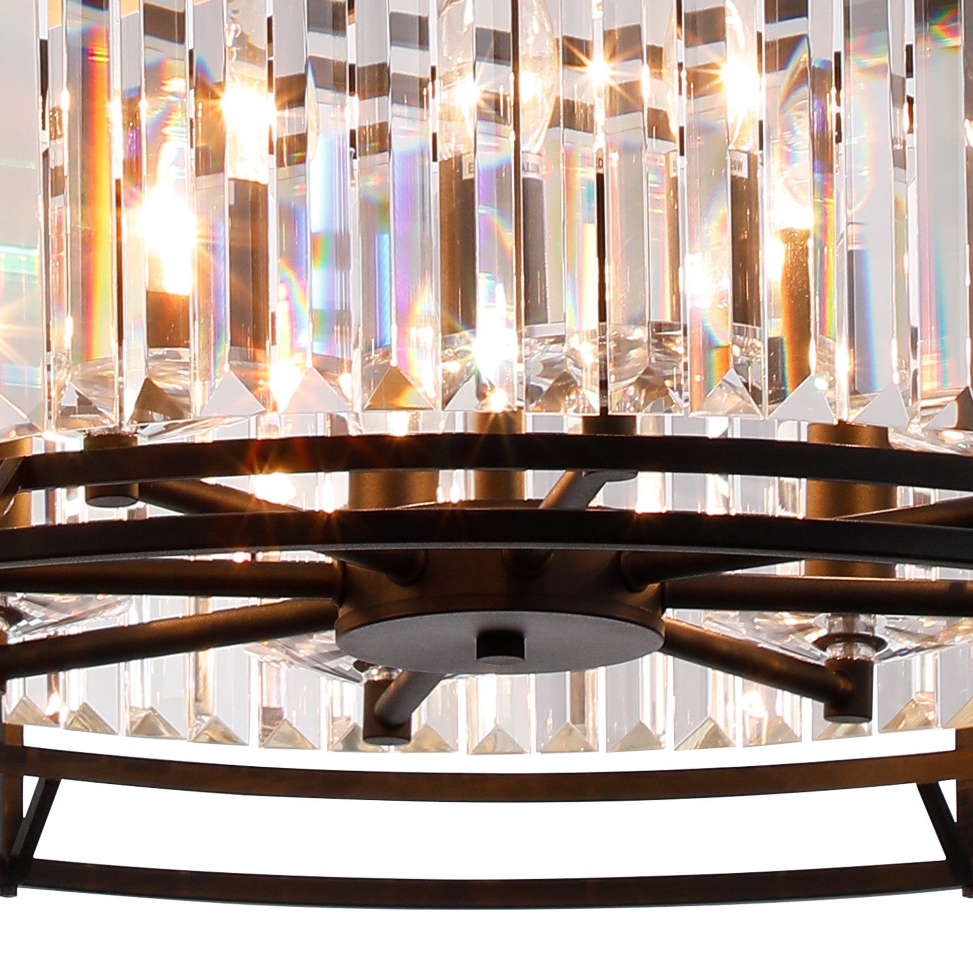 NL91089 Maccia 8 Light Pendant/Ceiling Light Satin Black Clear