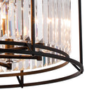 NL91089 Maccia 8 Light Pendant/Ceiling Light Satin Black Clear