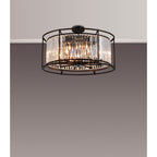 NL91089 Maccia 8 Light Pendant/Ceiling Light Satin Black Clear