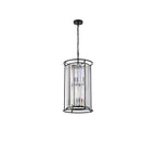 NL91099 Maccia 6 Light Pendant/Ceiling Light Satin Black Clear
