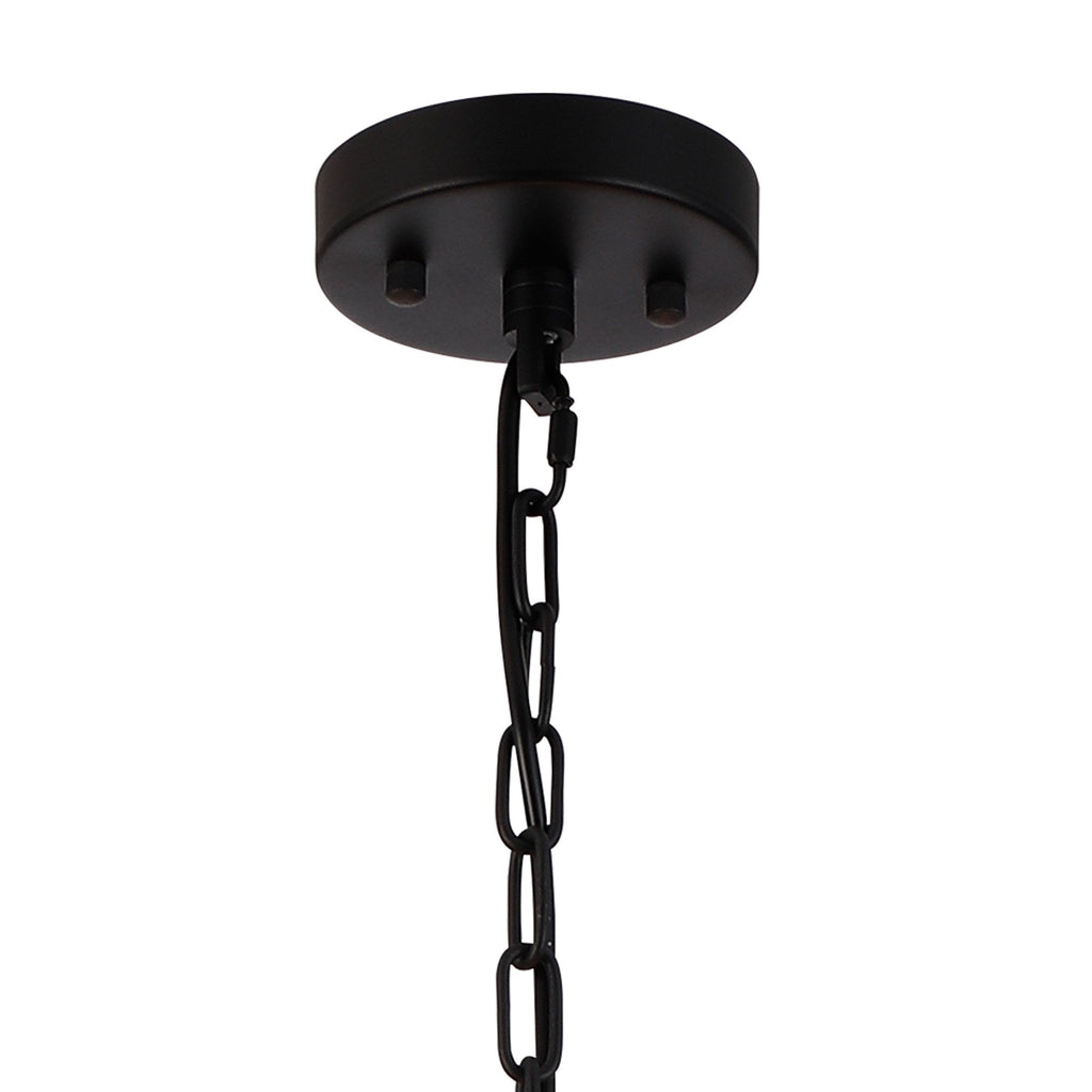 NL91099 Maccia 6 Light Pendant/Ceiling Light Satin Black Clear
