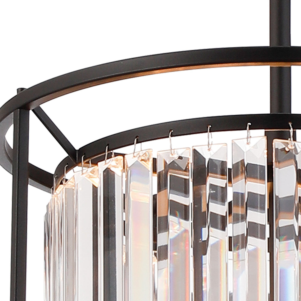 NL91099 Maccia 6 Light Pendant/Ceiling Light Satin Black Clear