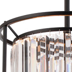 NL91099 Maccia 6 Light Pendant/Ceiling Light Satin Black Clear