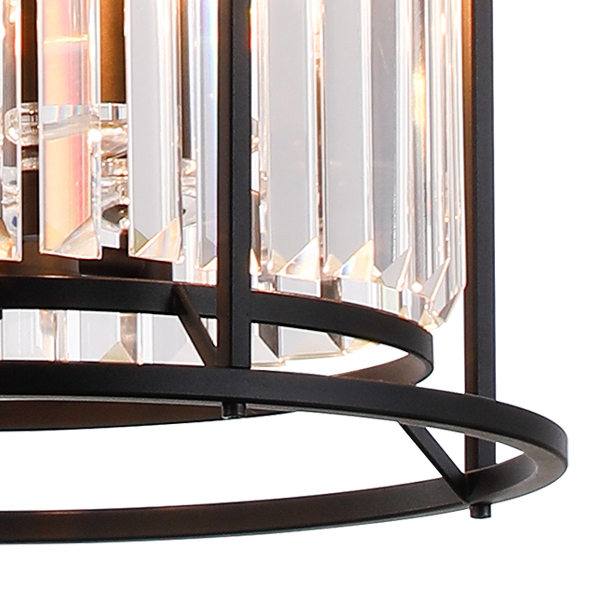 NL91099 Maccia 6 Light Pendant/Ceiling Light Satin Black Clear
