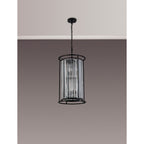 NL91099 Maccia 6 Light Pendant/Ceiling Light Satin Black Clear