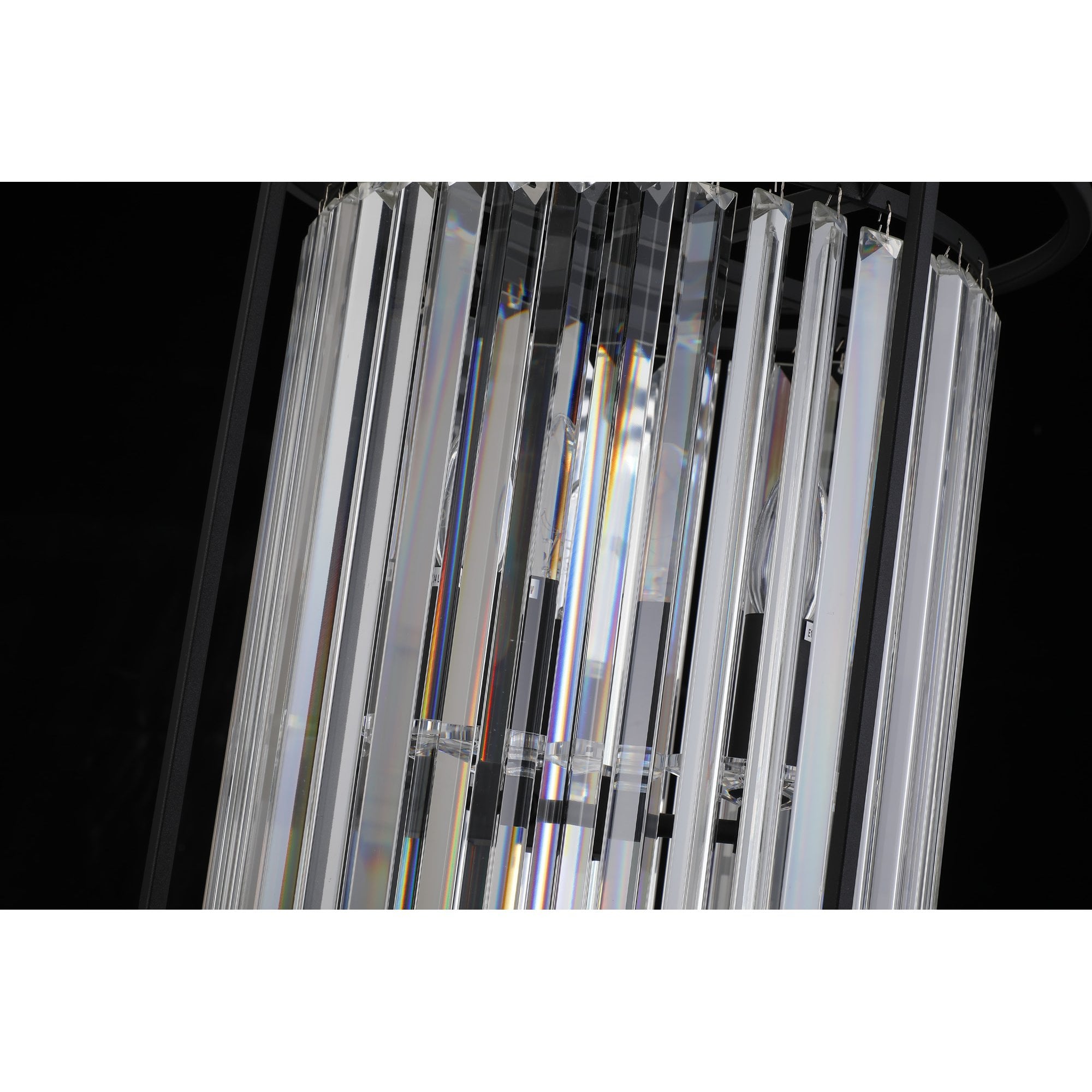 NL91099 Maccia 6 Light Pendant/Ceiling Light Satin Black Clear