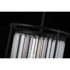 NL91099 Maccia 6 Light Pendant/Ceiling Light Satin Black Clear