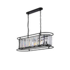 NL91109 Maccia 7 Light Pendant/Ceiling Light Satin Black Clear