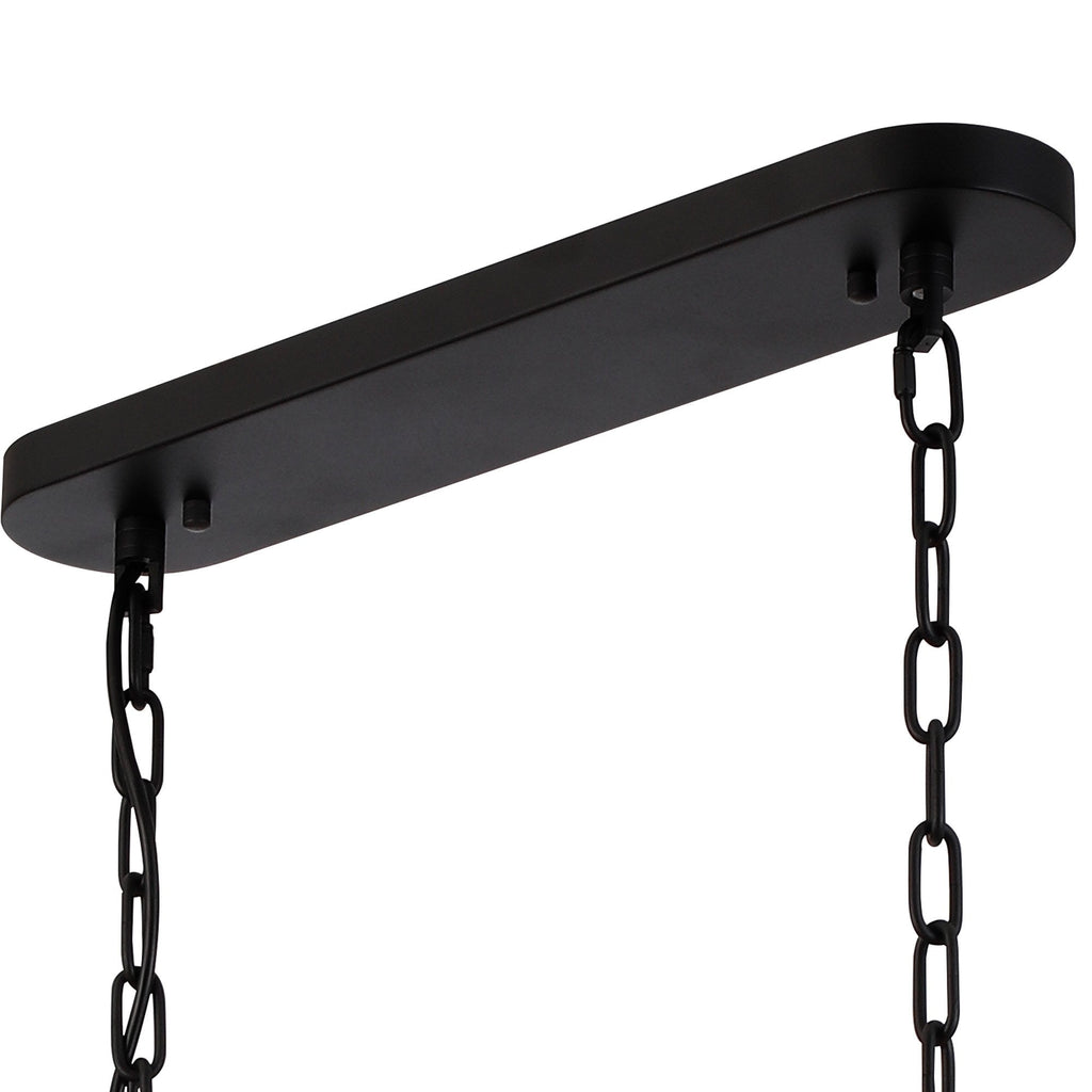NL91109 Maccia 7 Light Pendant/Ceiling Light Satin Black Clear