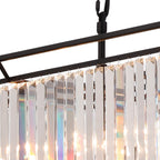 NL91109 Maccia 7 Light Pendant/Ceiling Light Satin Black Clear