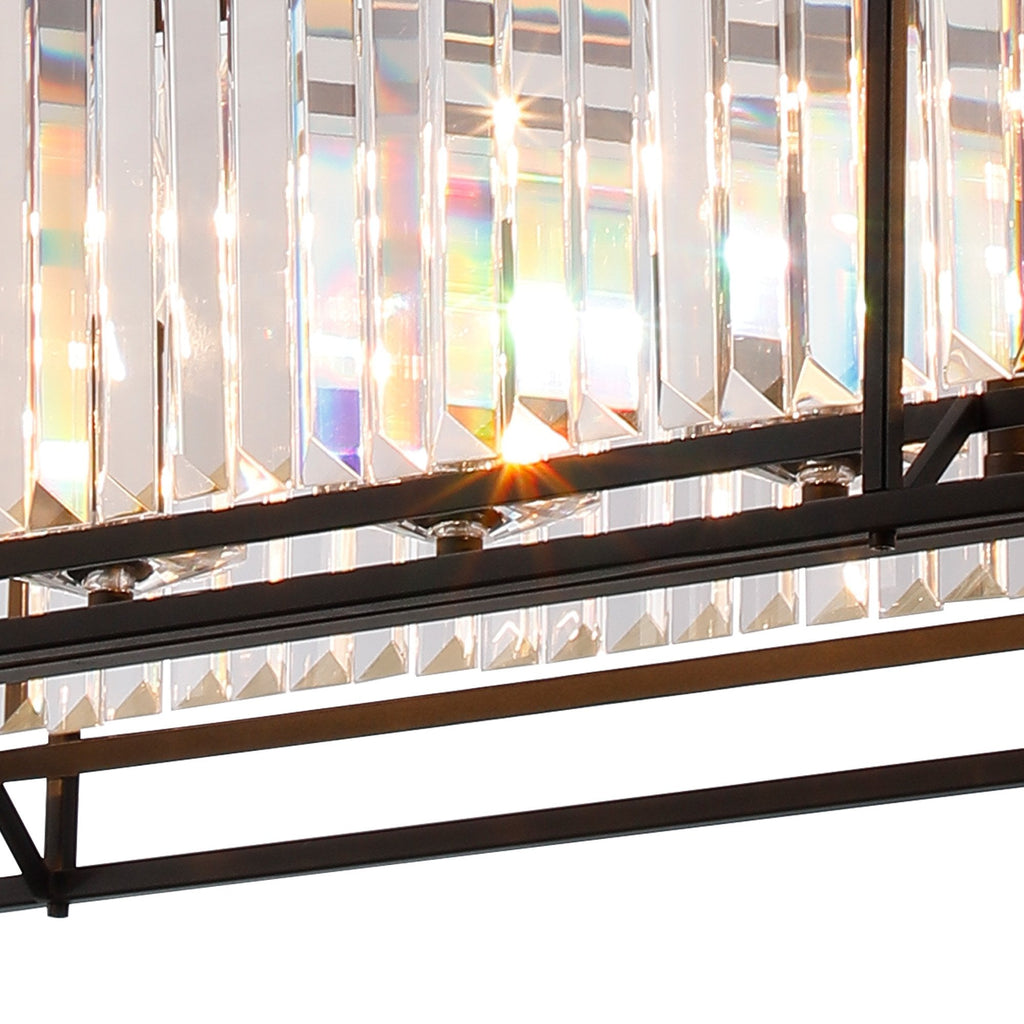 NL91109 Maccia 7 Light Pendant/Ceiling Light Satin Black Clear