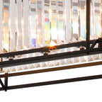 NL91109 Maccia 7 Light Pendant/Ceiling Light Satin Black Clear