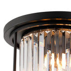 NL91119 Maccia 3 Light Flush Ceiling Light Satin Black Clear