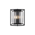 NL91149 Maccia 2 Light Wall Light Satin Black Clear
