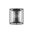 NL91149 Maccia 2 Light Wall Light Satin Black Clear
