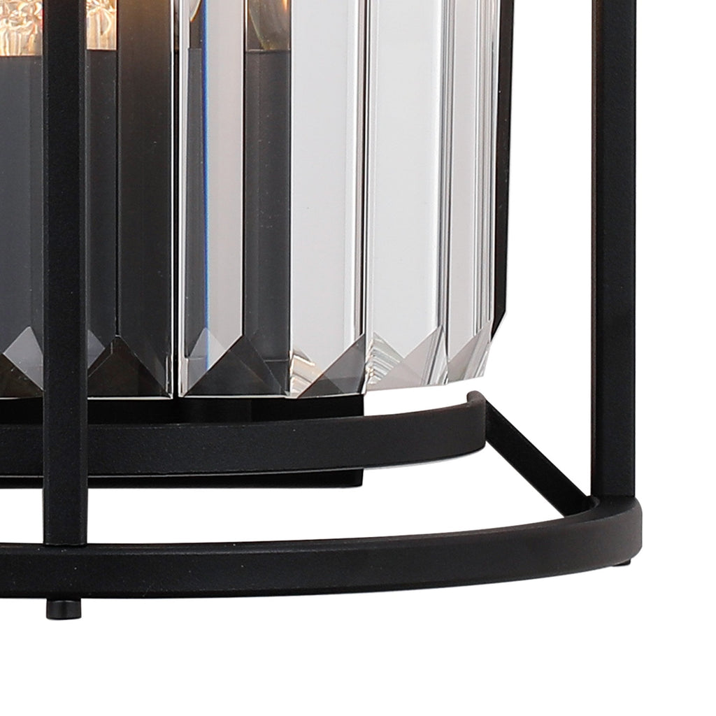 NL91149 Maccia 2 Light Wall Light Satin Black Clear