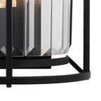 NL91149 Maccia 2 Light Wall Light Satin Black Clear