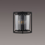 NL91149 Maccia 2 Light Wall Light Satin Black Clear