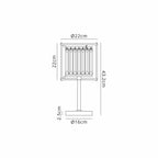 NL91159 Maccia 1 Light Table Lamp Satin Black Clear