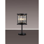 NL91159 Maccia 1 Light Table Lamp Satin Black Clear