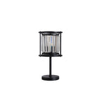 NL91159 Maccia 1 Light Table Lamp Satin Black Clear