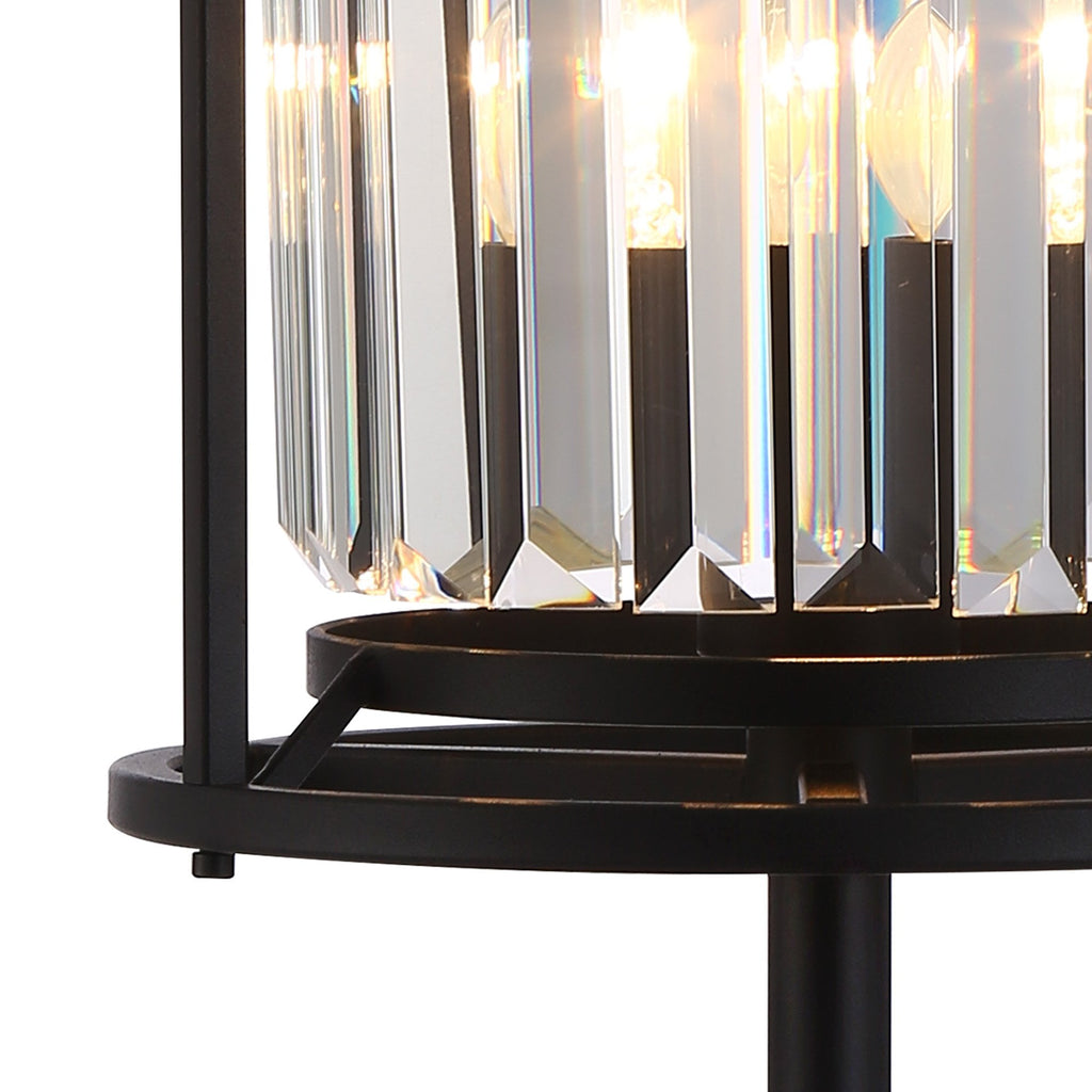 NL91159 Maccia 1 Light Table Lamp Satin Black Clear