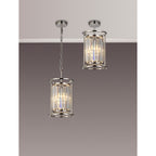 NL91169 Maccia 1 Light Pendant/Ceiling Light Polished Nickel Clear