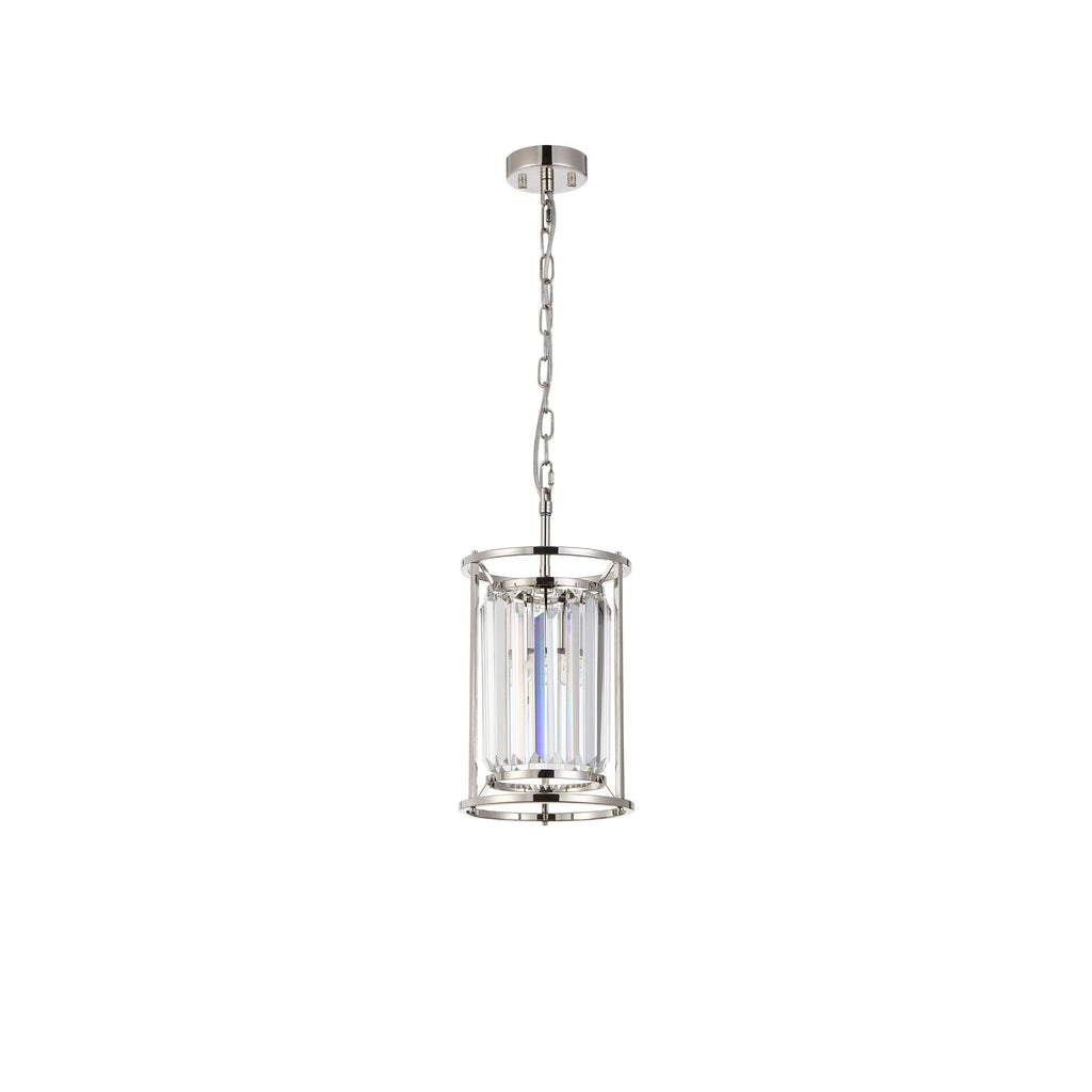 NL91169 Maccia 1 Light Pendant/Ceiling Light Polished Nickel Clear