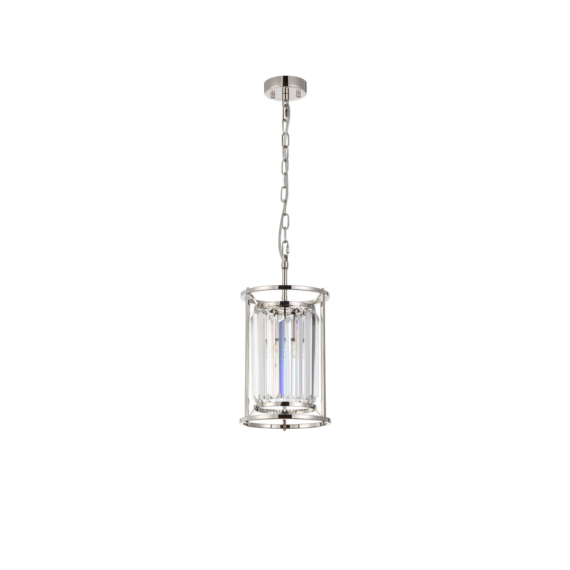 NL91169 Maccia 1 Light Pendant/Ceiling Light Polished Nickel Clear