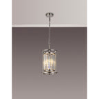 NL91169 Maccia 1 Light Pendant/Ceiling Light Polished Nickel Clear