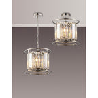 NL91179 Maccia 3 Light Pendant/Ceiling Light Polished Nickel Clear