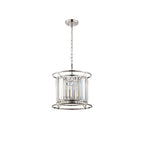 NL91179 Maccia 3 Light Pendant/Ceiling Light Polished Nickel Clear