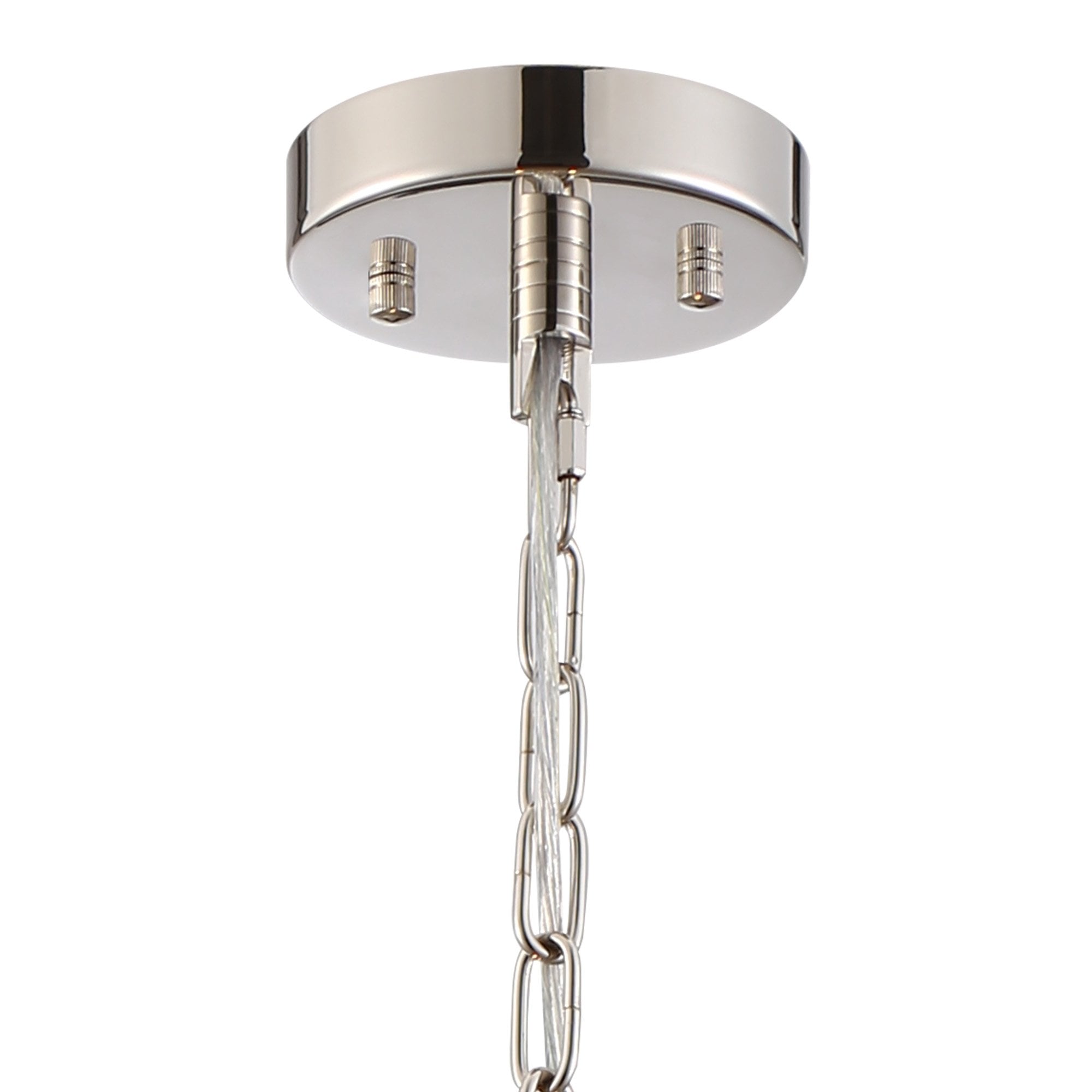 NL91179 Maccia 3 Light Pendant/Ceiling Light Polished Nickel Clear