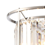 NL91179 Maccia 3 Light Pendant/Ceiling Light Polished Nickel Clear