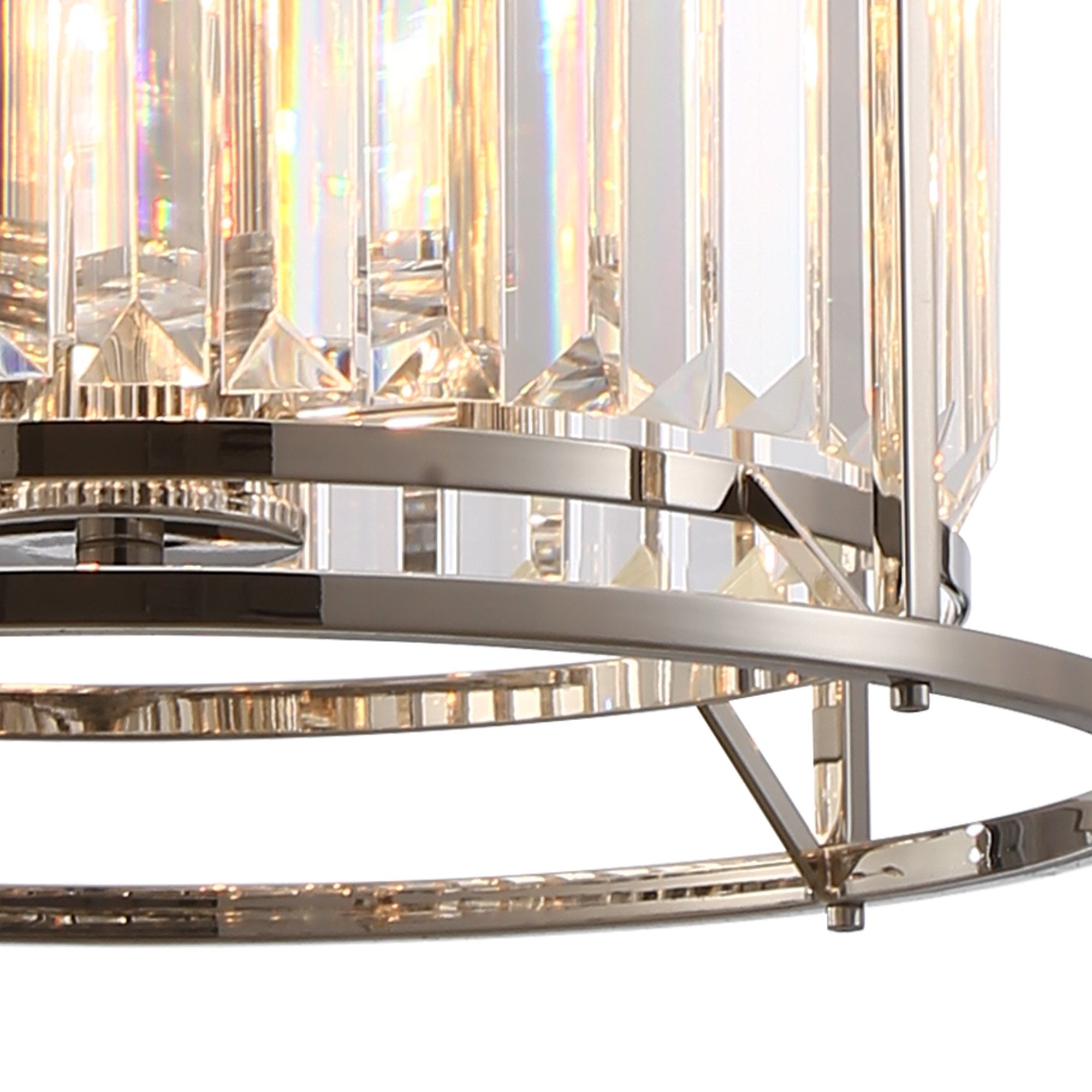 NL91179 Maccia 3 Light Pendant/Ceiling Light Polished Nickel Clear