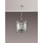 NL91179 Maccia 3 Light Pendant/Ceiling Light Polished Nickel Clear