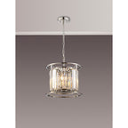 NL91179 Maccia 3 Light Pendant/Ceiling Light Polished Nickel Clear