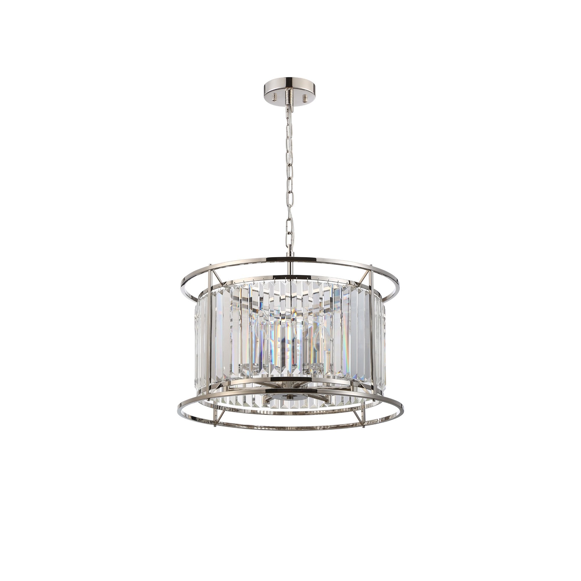 NL91189 Maccia 6 Light Pendant/Ceiling Light Polished Nickel Clear