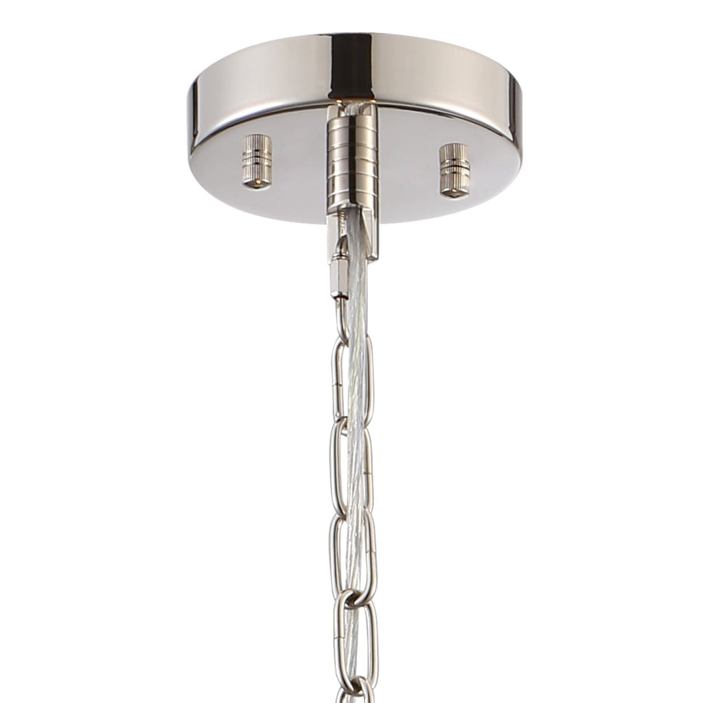NL91189 Maccia 6 Light Pendant/Ceiling Light Polished Nickel Clear