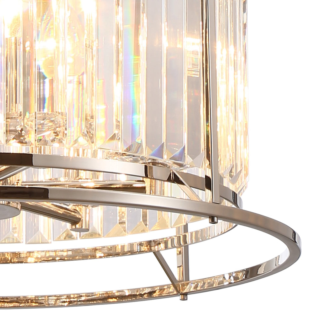 NL91189 Maccia 6 Light Pendant/Ceiling Light Polished Nickel Clear