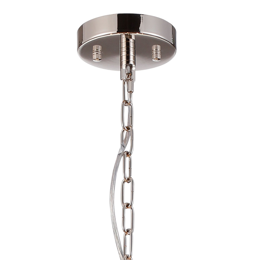 NL91199 Maccia 8 Light Pendant/Ceiling Light Polished Nickel Clear
