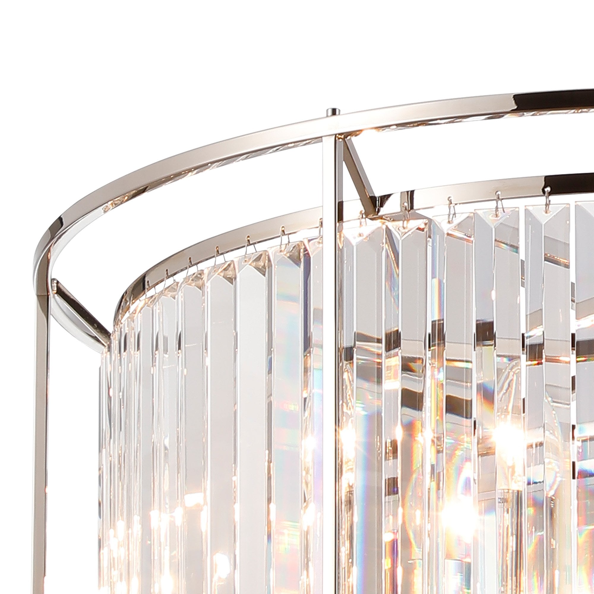 NL91199 Maccia 8 Light Pendant/Ceiling Light Polished Nickel Clear