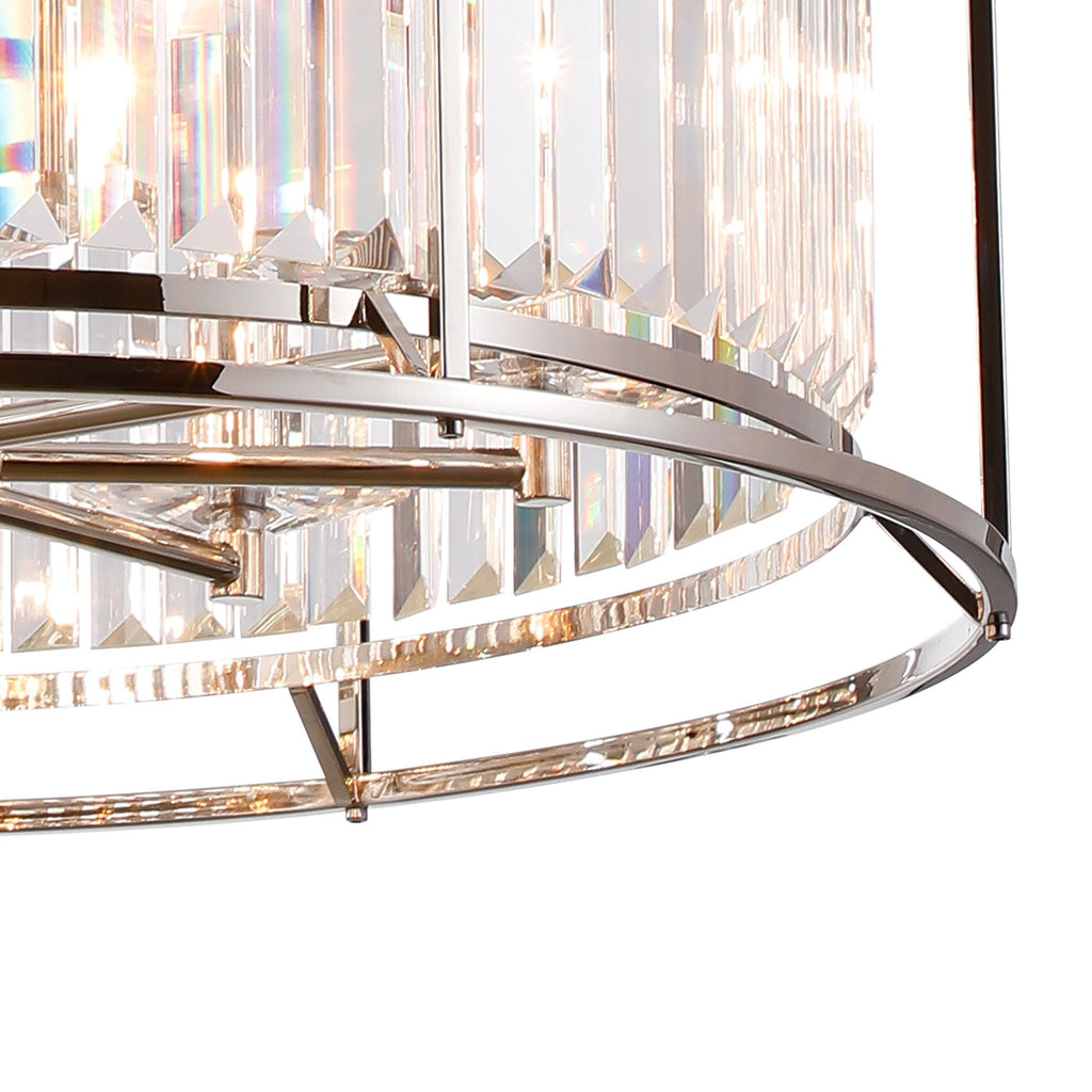 NL91199 Maccia 8 Light Pendant/Ceiling Light Polished Nickel Clear