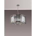 NL91199 Maccia 8 Light Pendant/Ceiling Light Polished Nickel Clear