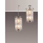 NL91209 Maccia 6 Light Pendant/Ceiling Light Polished Nickel Clear