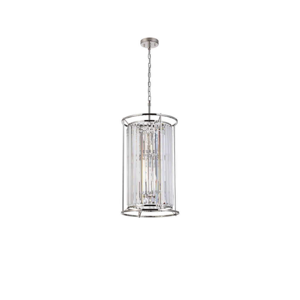 NL91209 Maccia 6 Light Pendant/Ceiling Light Polished Nickel Clear