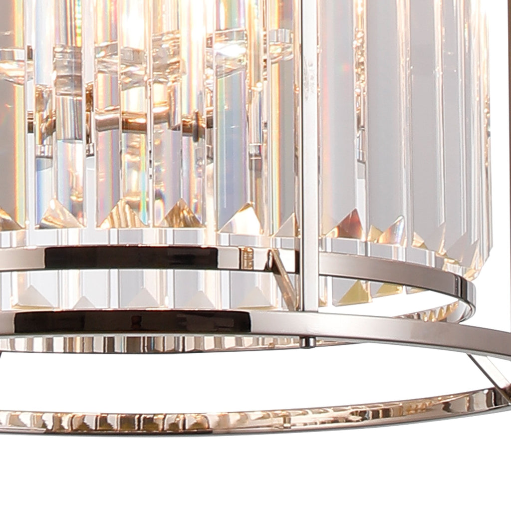 NL91209 Maccia 6 Light Pendant/Ceiling Light Polished Nickel Clear
